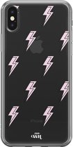 iPhone XS Max Case - Thunder Pink - xoxo Wildhearts Transparant Case