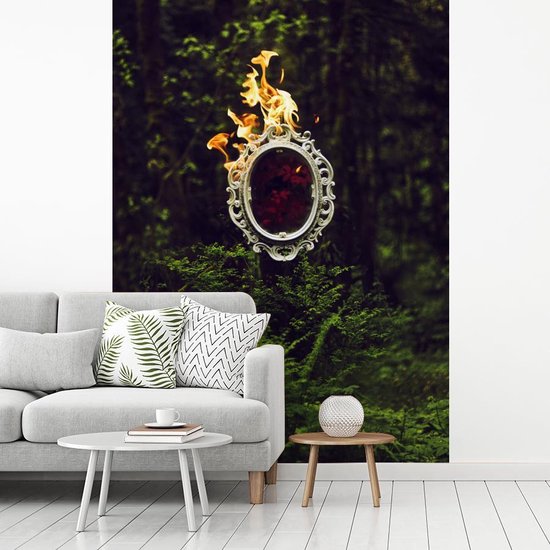 Behang - Fotobehang - Brandende spiegel - Breedte 190 cm x hoogte 260 cm |  bol.com