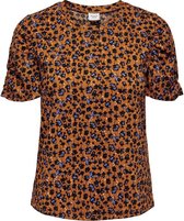 Jacqueline de Yong T-shirt Jdyclaude S/s Top Jrs 15238310 Honey Ginger/flower Dames Maat - M