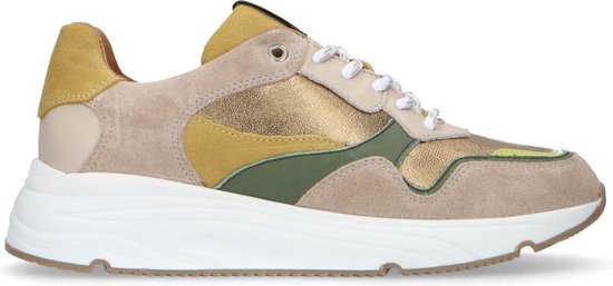 Manfield - Dames - Beige dad sneakers met gekleurde details - Maat 37 |  bol.com