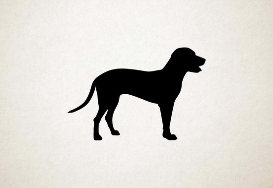 Silhouette hond - Bavarian Mountain Hound - Beierse berghond - M - 60x89cm - Zwart - wanddecoratie
