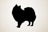 Silhouette hond - Indian Spitz - Indiase spits - M - 60x60cm - Zwart - wanddecoratie