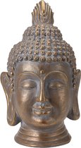 Boeddha Hoofd - Tuinbeeld - bronskleur - 74.5cm