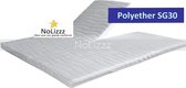 Aloe Vera - Split Topmatras Polyetherschuim SG30 6 CM - Gemiddeld ligcomfort - 160x200/6