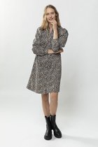 Sissy-Boy - A-line jurk met all over panterprint en pofmouwen