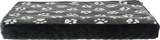 Hondenkussen jimmy zwart met pootprint (80X55 CM)