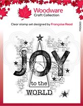 Woodware Clear stamp - Kerst - Joy to the world - 10cm x 10cm