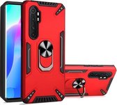 Voor Xiaomi Mi Note 10 Lite PC + TPU-beschermhoes met 360 graden draaibare ringhouder (rood)