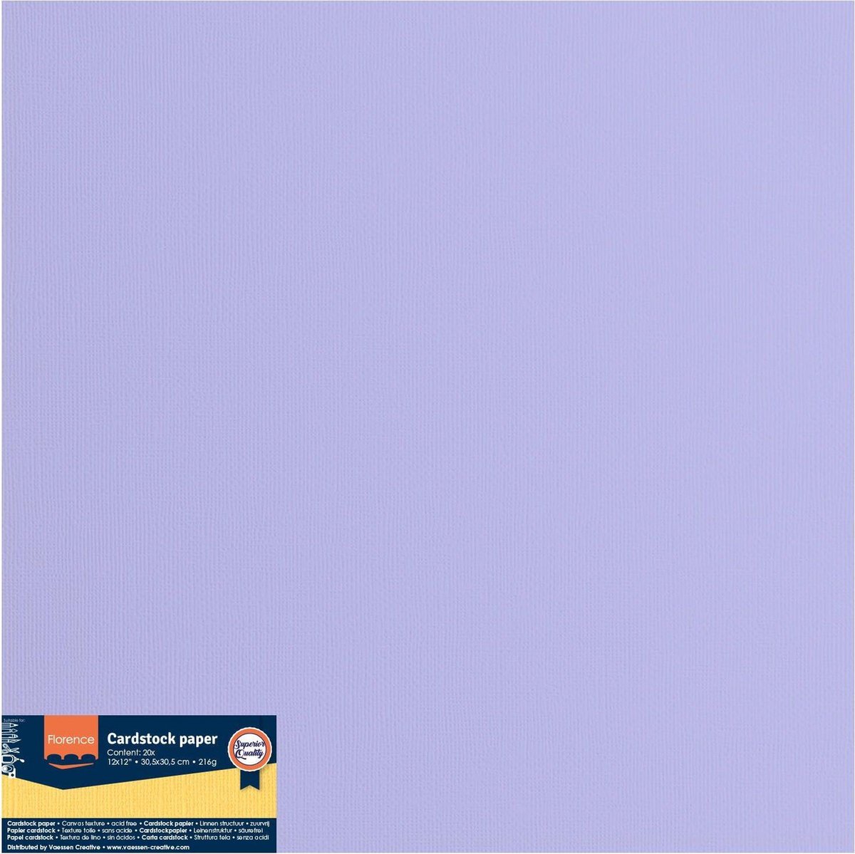Florence Karton - Purple - 305x305mm - Ruwe textuur - 216g