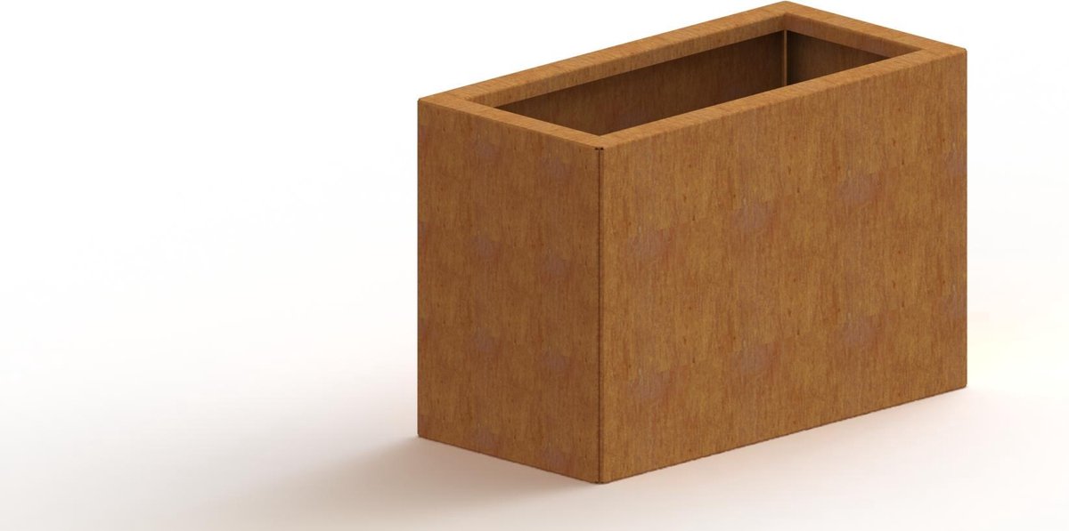 Cortenstaal plantenbak - Rechthoek - 60x30x80cm - Roestkleur - Zonder bodem - MySteel