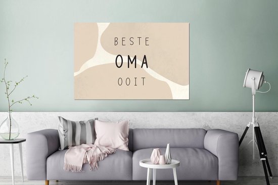 Décoration murale Métal - Peinture Aluminium Industriel - Dictons - Meilleure grand-mère de tous les temps - Citations - Grand-mère - 180x120 cm - Dibond - Photo sur aluminium - Décoration murale industrielle - Pour le salon/chambre
