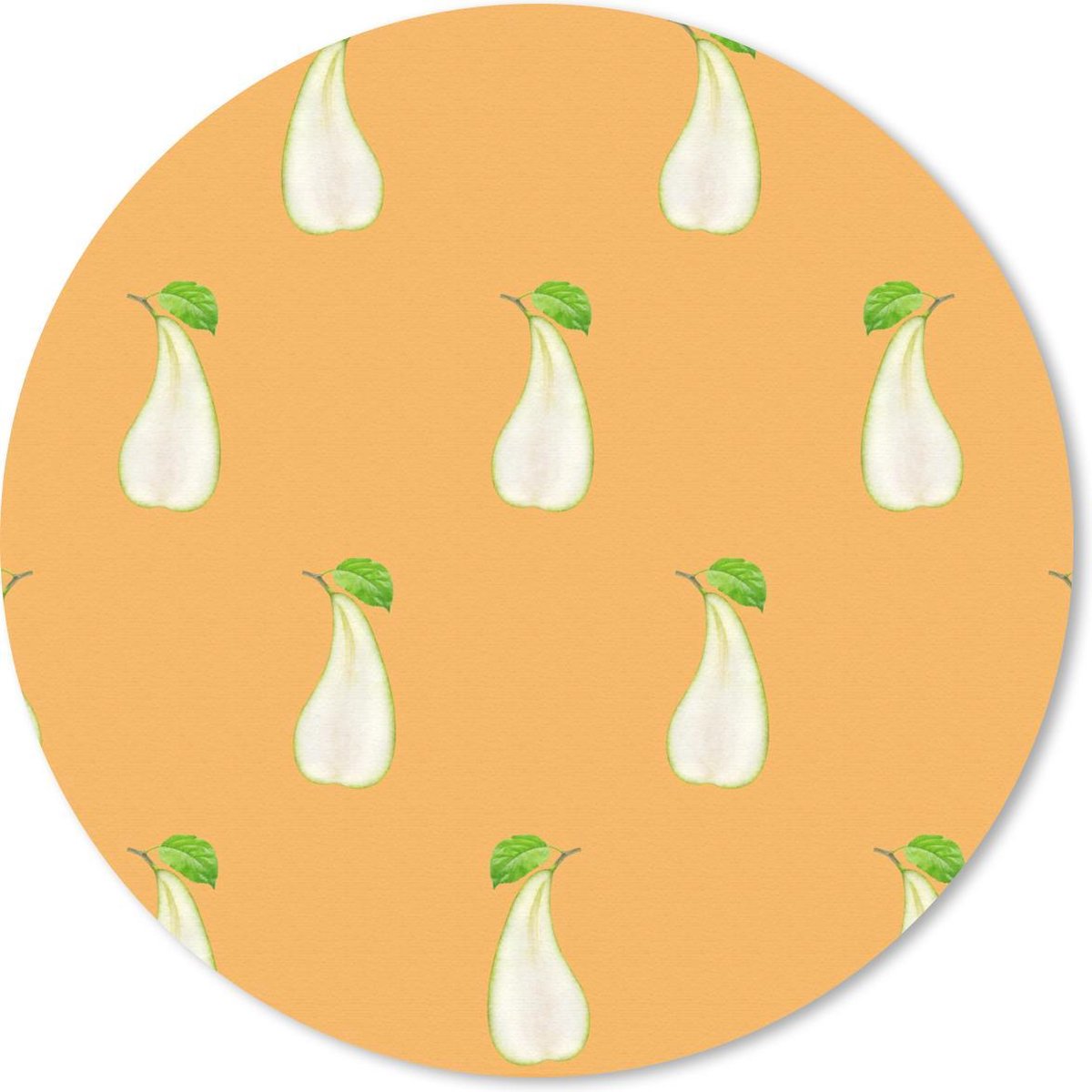 Muismat rond 30x30 cm - Mousepad Peer - Pastel - Patroon - Ronde muismatten