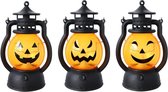 Dakta® Halloween Verlichting | Lampionnen | set van 3 | Oranje | Decoratie | Griezelig | Nachtlampje