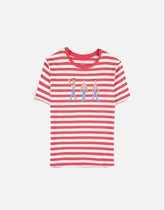 Where's Waldo? Dames Tshirt -S- Striped Rood/Wit