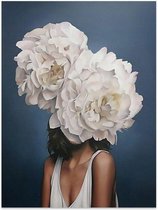 Bloemen Abstracte Vrouw Print Poster Wall Art Kunst Canvas Printing Op Papier Living Decoratie 60X80cm Multi-color