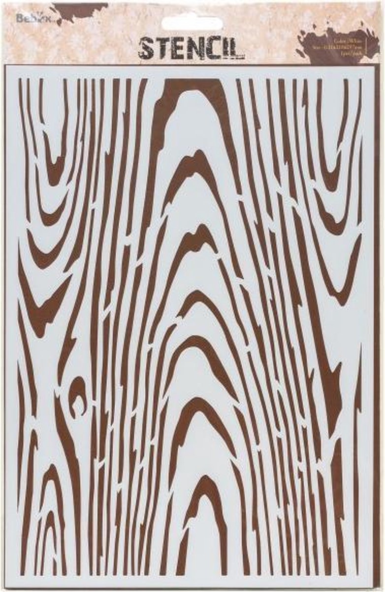 Sjabloon - Hobbysjabloon patronen - Achtergrond sjablonen - Hout - 21x29,7cm - A4 - AMI