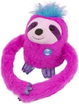 knuffelluiaard rollend junior 25 cm pluche roze