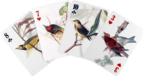 Afbeelding van het spel 3D-speelkaarten vogels 62 x 88 mm papier 54-delig