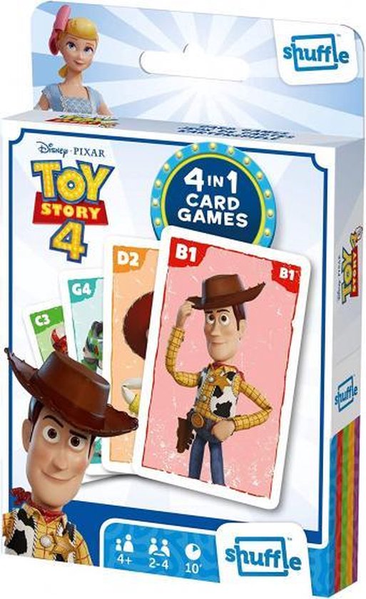 Afbeelding van het spel kaartspel 4-in-1 Toy Story karton 32-delig