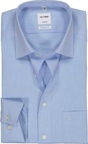 OLYMP Tendenz modern fit overhemd - lichtblauw chambray - Strijkvriendelijk - Boordmaat: 45