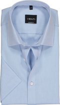 VENTI modern fit overhemd - korte mouw - lichtblauw - Strijkvrij - Boordmaat: 45