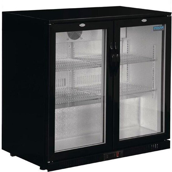 Polar G-Serie 2-Deurs Barkoeling Met Klapdeuren Zwart 208l, Polar GL002