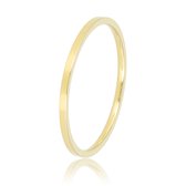 My Bendel - Fijne Stapelring Goudkleurig 1mm - Fijne Stapelring Goudkleurig 1mm - Stainless Steel met Dikke Plating - met Luxe Cadeauverpakking | Sieraden Voor Dames | Maat 16.00 Mm / Maat 50