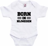Born in Nijmegen tekst baby rompertje wit jonegs en meisjes - Kraamcadeau - Nijmegen geboren cadeau 80 (9-12 maanden)