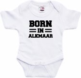 Born in Alkmaar tekst baby rompertje wit jongens en meisjes - Kraamcadeau - Alkmaar geboren cadeau 92 (18-24 maanden)