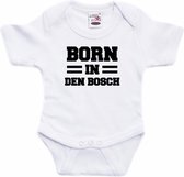 Born in Den Bosch tekst baby rompertje wit jongens en meisjes - Kraamcadeau - Den Bosch geboren cadeau 80 (9-12 maanden)