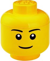 LEGO Hoofd Boy Opbergbox - Klein -  H 19 x B 16 cm - Geel