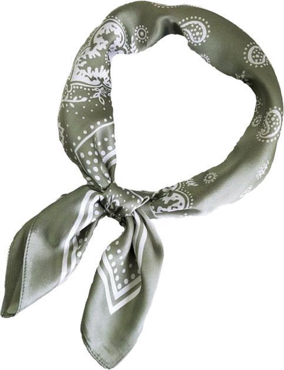 Paisley Bandana / Zakdoek Mintgroen | Polyester - Satijnlook | 70 x 70 cm
