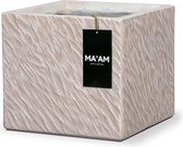 MA'AM Nova - plantenbak - vierkant - 44x36 - beige - vorstbestendig - retro bloembak - buiten - binnen