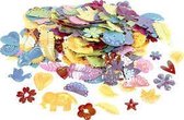 Pailletten, parelmoer kleuren, afm 15-45 mm, 400 gr/ 1 doos