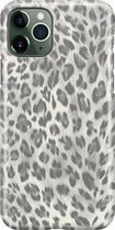 iPhone 11 Pro Hoesje - Premium Hard Hoesje - Back Cover - Met Dierenprint - Luipaard Patroon - Wit