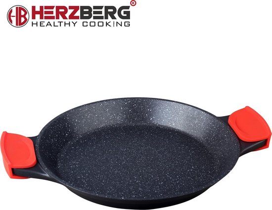 Herzberg HG-7132PP: 32cm Paella Pan - Geschikt voor alle warmtebronnen
