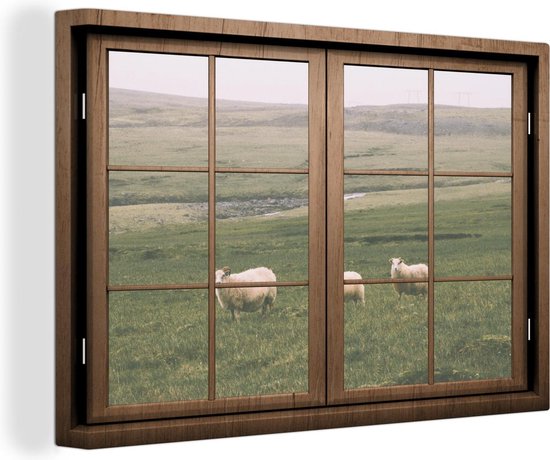 Peintures sur Toile Transparents - Moutons - Animaux - 180x120 cm - Décoration murale XXL