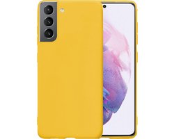 Hoesje - Geschikt voor Samsung Galaxy S21 - Sterk & Shockproof - Hoes Cover - Siliconen Case - Telefoonhoesjes - Geel