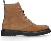 Sacha - Heren - Cognac suède veterboots met zwarte zool - Maat 42