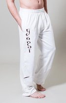 Pantalon de yoga Yogi Practice homme blanc SM - Katoen - Lycra - Wit - L.
