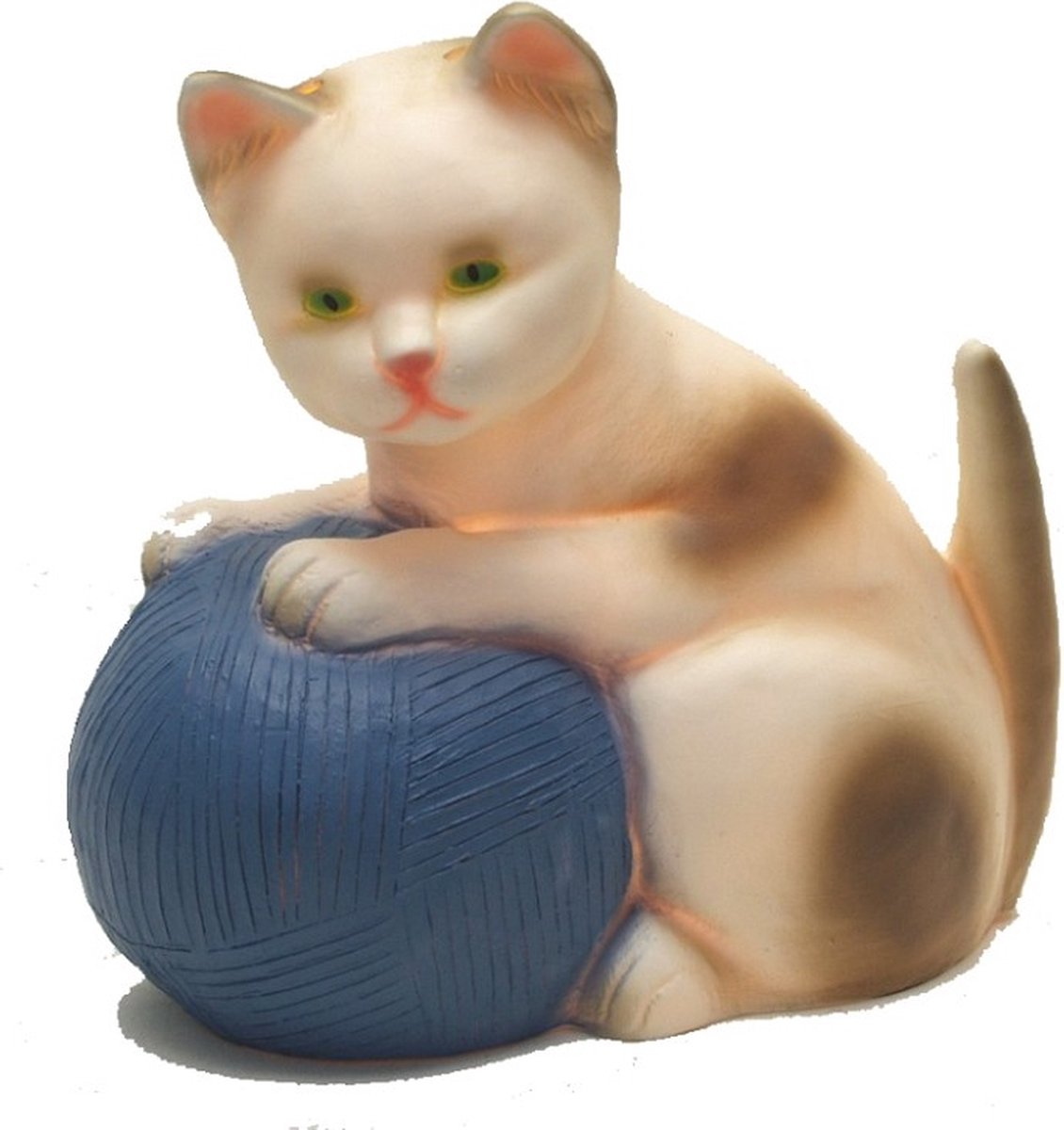 Egmont Toys Heico lamp kat met bol wol blauw 24x23 cm.