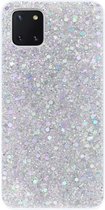 ADEL Premium Siliconen Back Cover Softcase Hoesje Geschikt voor Samsung Galaxy Note 10 Lite - Bling Bling Glitter Zilver