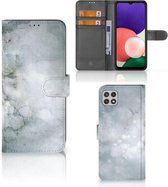 Flip case Geschikt voor Samsung Galaxy A22 5G Smartphone Hoesje Painting Grey