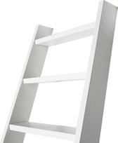 Houten bibliotheektrap |   wit beuken - 13 treden (247 cm)