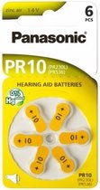 Pile pour prothèse auditive Panasonic Zinc Air PR10 (jaune) 6 pièces