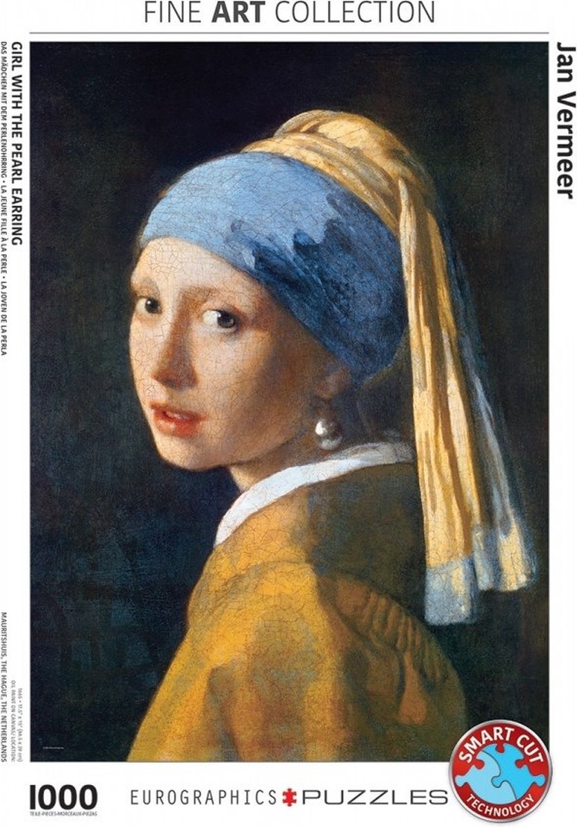 Meisje met de Parel - Johannes Vermeer Puzzel (1000 stukjes)