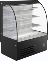 Koelvitrine 1.3 | Wandkoeling | Nachtgordijn | Zwart | CombiSteel 7080.0010