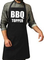 Barbecueschort BBQ Topper zwart heren - Keukenschort heren/ Barbecueschort mannen - Cadeau verjaardag/ vaderdag