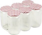 Set van 12x stuks glazen weckpotten/inmaakpotten met schroefdop 720 ml - Jampotjes met draaideksel - Voorraadpotten met draaidop
