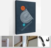 A trendy set of Abstract Black Hand Painted Illustrations for Postcard, Social Media Banner, Brochure Cover Design or Wall Decoration Background - Modern Art Canvas - Vertical - 19